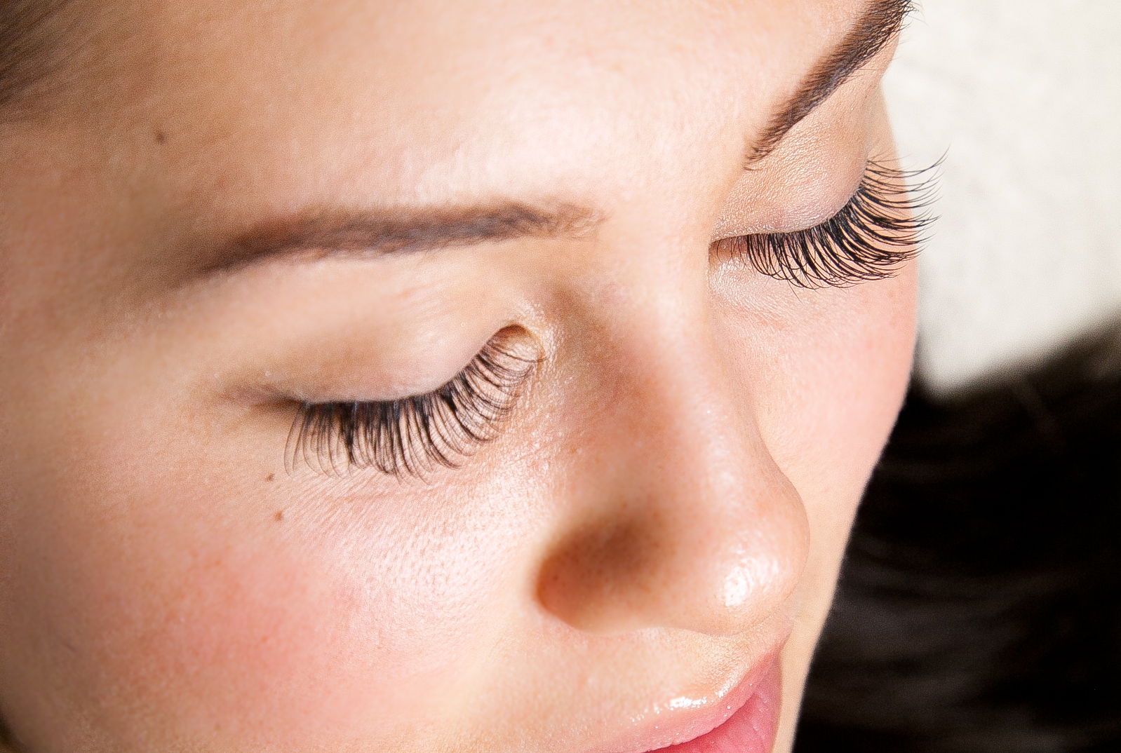 Model showcasing eyelash extensions