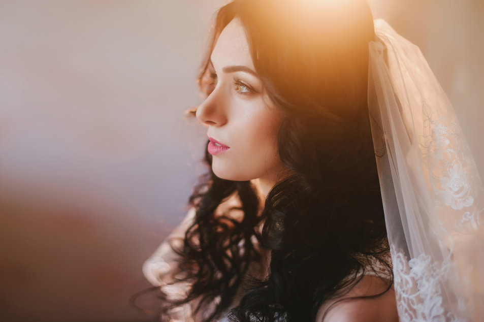 bride on her wedding day